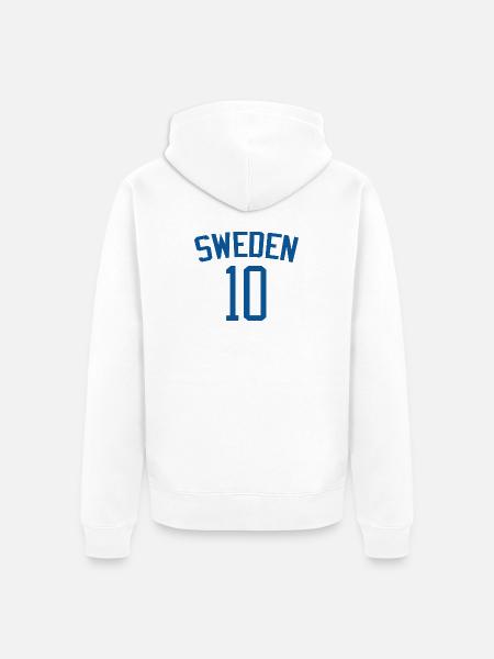 Sweden 10 – Sportdesign - Unisex Premium Bio Zip Hoodie - Weiß