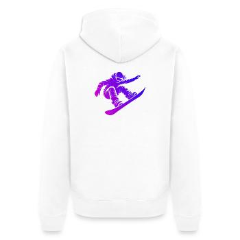 Déclaration pour tous les snowboards féminins - Veste à capuche bio Premium Unisexe - blanc - Dos - Thijin (182cm)