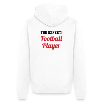 Expert Football Player: The Master of the Field - Unisex Premium Organic Zip Hoodie - white - Back - Thijin (182cm)