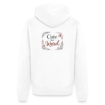 Mignon mais étrange - cadeau esthétique floral - Veste à capuche bio Premium Unisexe - blanc - Dos - Thijin (182cm)