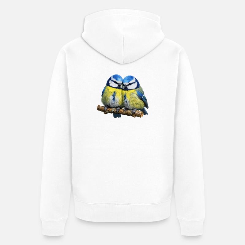 Deux Bleus - Veste à capuche bio Premium Unisexe - blanc