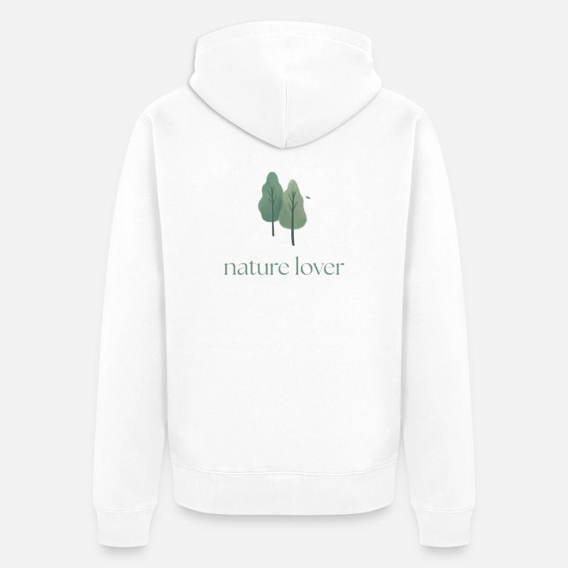 Amoureux de la nature - Veste à capuche bio Premium Unisexe - blanc