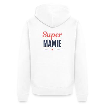 Humour Mamie Cadeau Grand-Mère Original - Veste à capuche bio Premium Unisexe - blanc - Dos - Thijin (182cm)