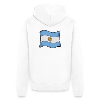 Art du drapeau solaire argentin - Veste à capuche bio Premium Unisexe - blanc - Dos - Thijin (182cm)