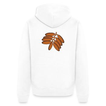 Datteln Kostüm Karneval Faschingskostüm Dattel - Unisex Premium Bio Zip Hoodie - Weiß - Hinten - Thijin (182cm)
