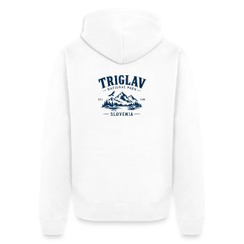 Triglav - National Park - Slovenia - Slowenien - Unisex Premium Bio Zip Hoodie - Weiß - Hinten - Thijin (182cm)