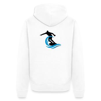 Surfeur - Veste à capuche bio Premium Unisexe - blanc - Dos - Thijin (182cm)