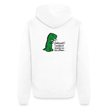 Corona virus Extinct Couldn't sneeze in his elbow - Unisex Premium Bio Zip Hoodie - Weiß - Hinten - Thijin (182cm)