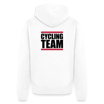 Sport Cycling Team - Unisex Premium Bio Zip Hoodie - Weiß - Hinten - Thijin (182cm)