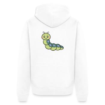 Chenille - Veste à capuche bio Premium Unisexe - blanc - Dos - Thijin (182cm)