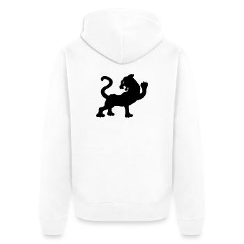 Tiger shadow figure - Unisex Premium Organic Zip Hoodie - white - Back - Thijin (182cm)