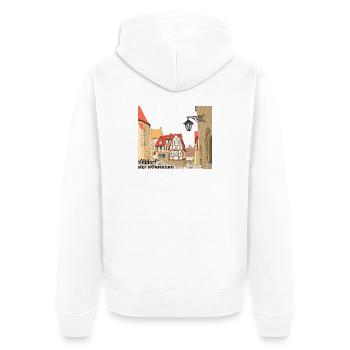Altdorf près de Nuremberg, vieille ville, Bavière, dessin - Veste à capuche bio Premium Unisexe - blanc - Dos - Thijin (182cm)