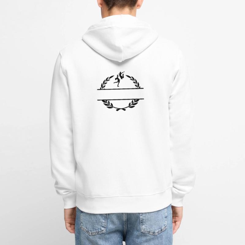 Eistanz oder Eiskunstlauf im Lorbeerkranz Unisex Premium Bio Zip Hoodie