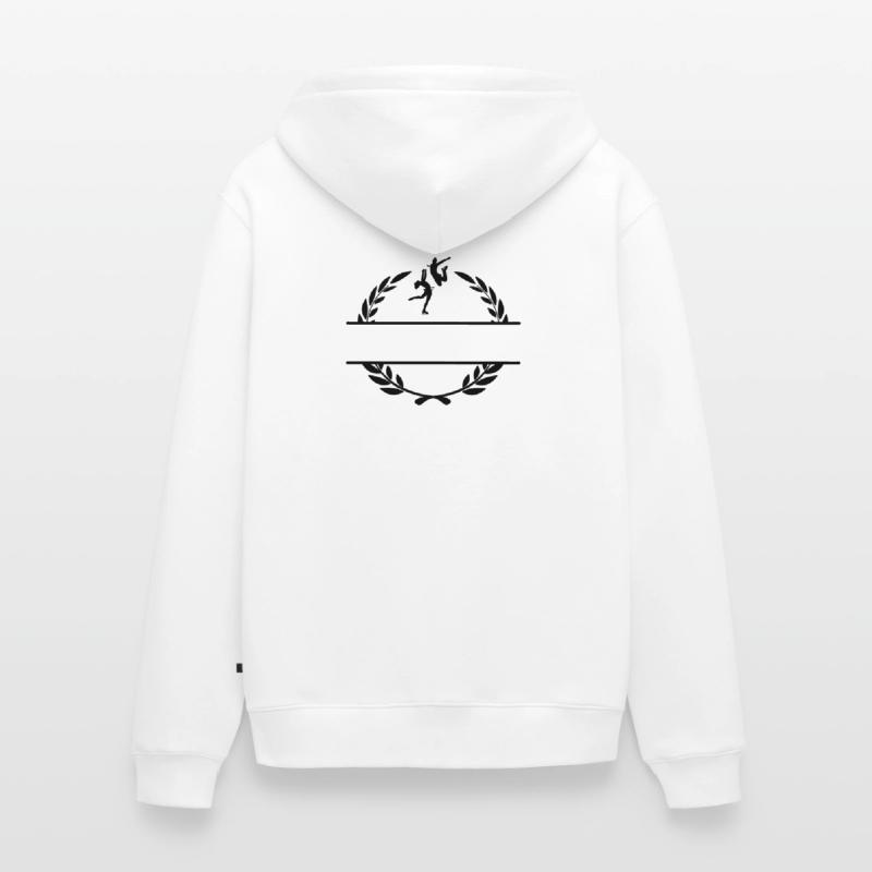 Eistanz oder Eiskunstlauf im Lorbeerkranz Unisex Premium Bio Zip Hoodie