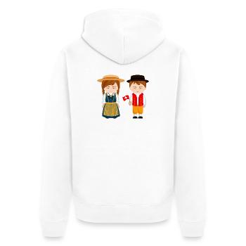 Suisse, je suis Suisse, petits Suisse - Veste à capuche bio Premium Unisexe - blanc - Dos - Thijin (182cm)