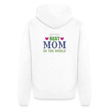 Meilleure maman du monde - Veste à capuche bio Premium Unisexe - blanc - Dos - Thijin (182cm)