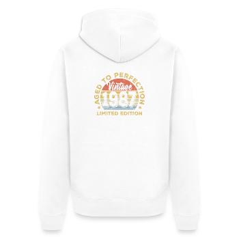 Vintage 1987 Limited Edition - Unisex Premium Organic Zip Hoodie - white - Back - Thijin (182cm)