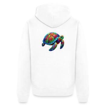 Tortue - Veste à capuche bio Premium Unisexe - blanc - Dos - Thijin (182cm)