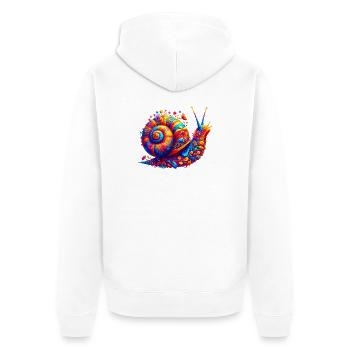 Escargot - Veste à capuche bio Premium Unisexe - blanc - Dos - Thijin (182cm)