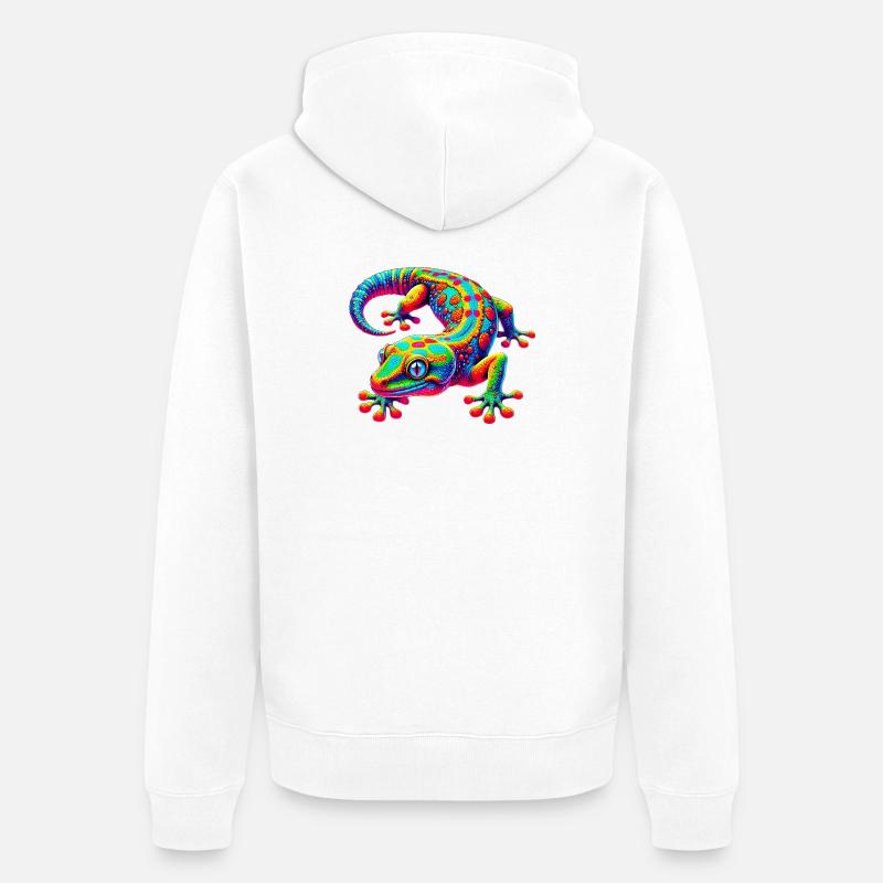 Gecko - Veste à capuche bio Premium Unisexe - blanc
