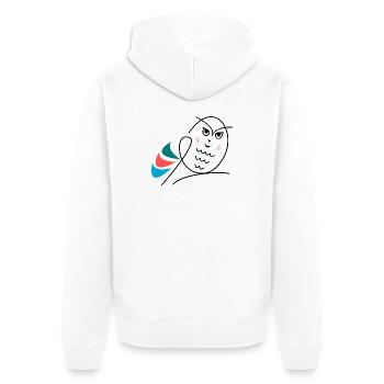 anniversaire. anniversaire décennie. humour. drôle - Veste à capuche bio Premium Unisexe - blanc - Dos - Thijin (182cm)
