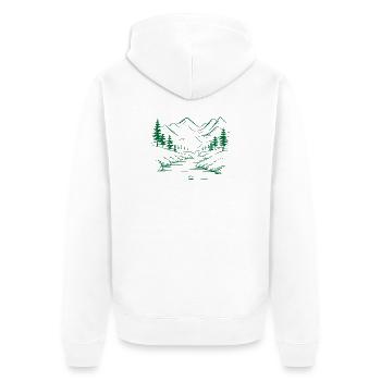 Montagnes - Veste à capuche bio Premium Unisexe - blanc - Dos - Thijin (182cm)