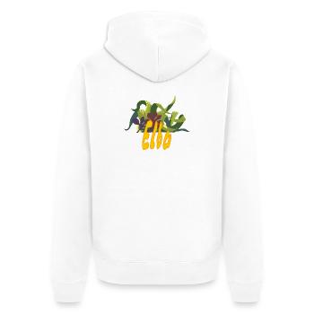 Elba - Unisex Premium Organic Zip Hoodie - white - Back - Thijin (182cm)