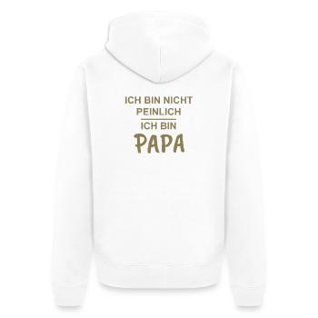 Daddy, teenager, I'm not embarrassed, I'm daddy - Unisex Premium Organic Zip Hoodie - white - Back - Thijin (182cm)