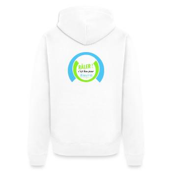 Complaining is good for your health - Unisex Premium Organic Zip Hoodie - white - Back - Thijin (182cm)