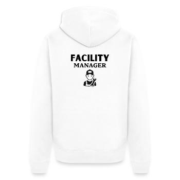Mechaniker Werkzeug Muster Design - Unisex Premium Bio Zip Hoodie - Weiß - Hinten - Thijin (182cm)