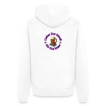 Better Koa Dirndl than Koa Mass - Unisex Premium Organic Zip Hoodie - white - Back - Thijin (182cm)