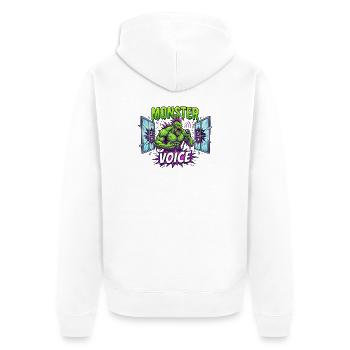 Monster Voice Rocker - Unisex Premium Organic Zip Hoodie - white - Back - Thijin (182cm)