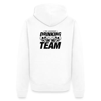 Drinking Team Skeleton Beer - Unisex Premium Organic Zip Hoodie - white - Back - Thijin (182cm)