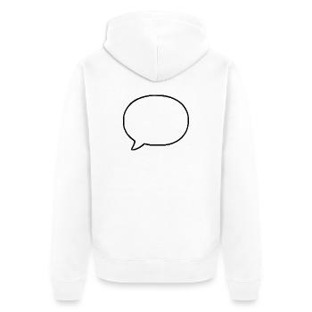 Personnalisez votre propre bande dessinée en bulles de dialogue - Veste à capuche bio Premium Unisexe - blanc - Dos - Thijin (182cm)