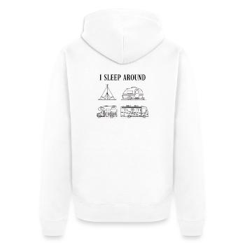 I sleep on the road road trip camper - Unisex Premium Organic Zip Hoodie - white - Back - Thijin (182cm)