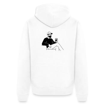 hipster - Veste à capuche bio Premium Unisexe - blanc - Dos - Thijin (182cm)