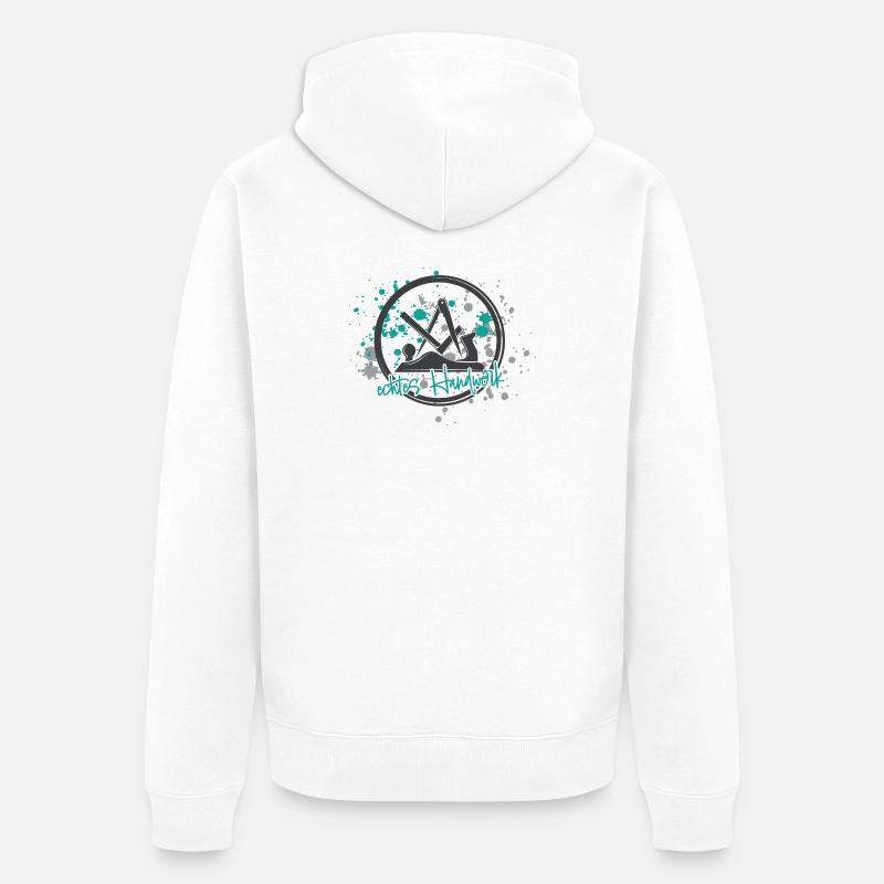 Schreiner Stolz gris-menthe petit - Veste à capuche bio Premium Unisexe - blanc