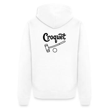croquet - Unisex Premium Organic Zip Hoodie - white - Back - Thijin (182cm)