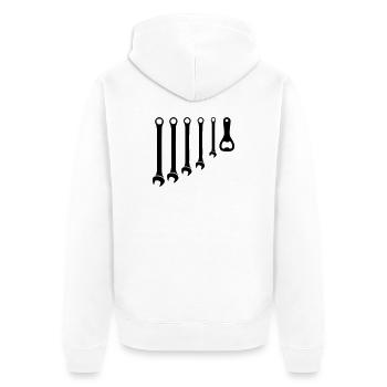 Jeu d’outils et ouvre-bouteille Craftsman - Veste à capuche bio Premium Unisexe - blanc - Dos - Thijin (182cm)