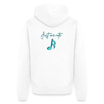 Des notes de musique. - Veste à capuche bio Premium Unisexe - blanc - Dos - Thijin (182cm)