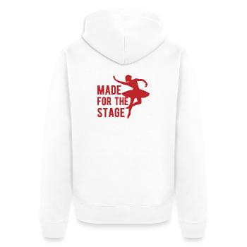 Théâtre musical conçu pour la scénique - Veste à capuche bio Premium Unisexe - blanc - Dos - Thijin (182cm)