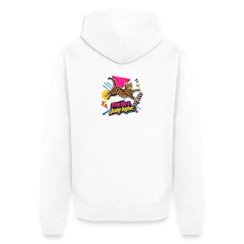Memphis Bengal Cat des années 90 - Veste à capuche bio Premium Unisexe - blanc - Dos - Thijin (182cm)