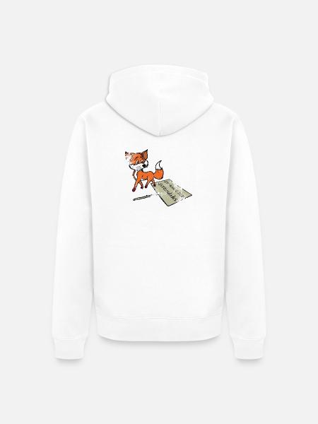 Fuchs voller Möglichkeiten - Unisex Premium Bio Zip Hoodie - Weiß