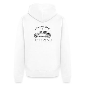 Die Ersten Limousinen Oldtimer Sammlung Nr. 4 - Unisex Premium Bio Zip Hoodie - Weiß - Hinten - Thijin (182cm)