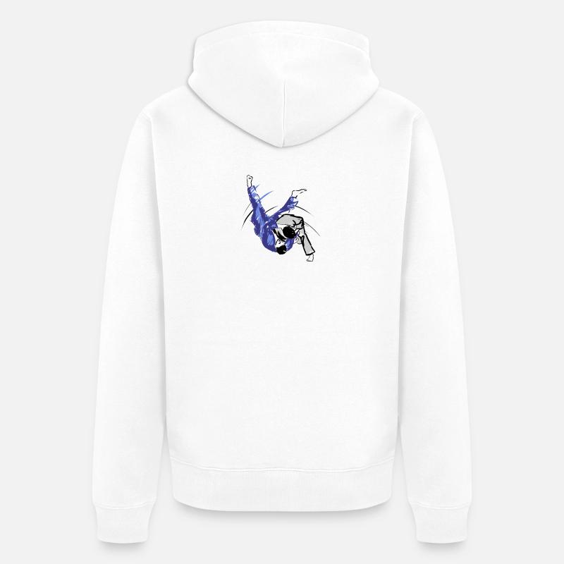 Judo - Veste à capuche bio Premium Unisexe - blanc