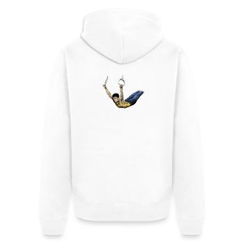 Gymnastics - Veste à capuche bio Premium Unisexe - blanc - Dos - Thijin (182cm)