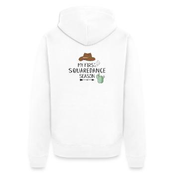square Dance - Veste à capuche bio Premium Unisexe - blanc - Dos - Thijin (182cm)