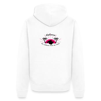 Mallorca Sonne - Dream of Mallorca - Unisex Premium Bio Zip Hoodie - Weiß - Hinten - Thijin (182cm)
