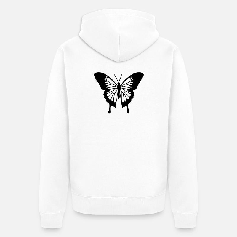 schmetterling - Veste à capuche bio Premium Unisexe - blanc