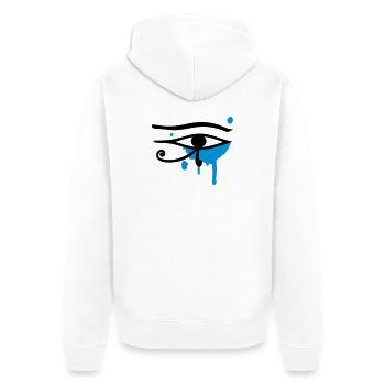 L'oeil d'Horus - Veste à capuche bio Premium Unisexe - blanc - Dos - Thijin (182cm)